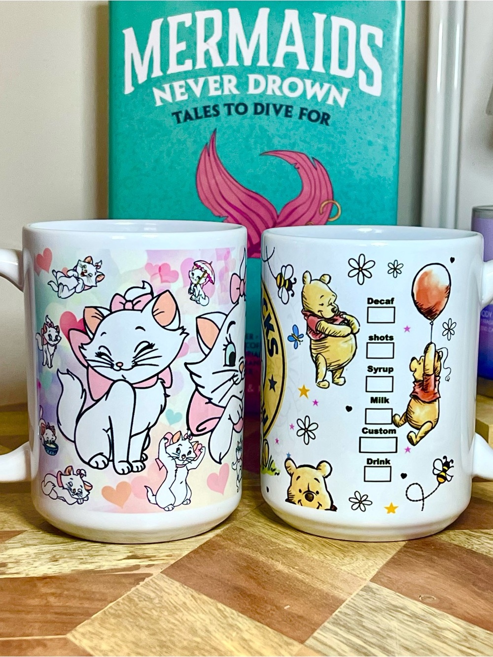 NEW Disney The Aristocats Marie + Winnie the Pooh mugs 15oz 15 oz 2 pcs mugs - Picture 6 of 8